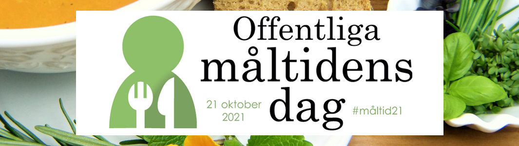 Banner med logotyp för Offentliga måltidens dag, med pratbubblad: den 1 juni öppnar vi för anmälan