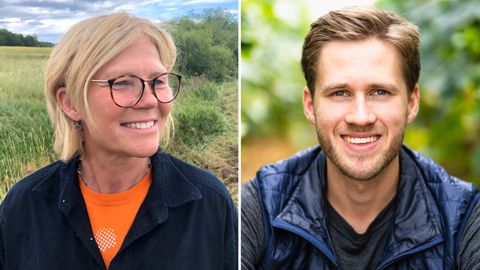 Porträttbilder på en kvinna och en man.