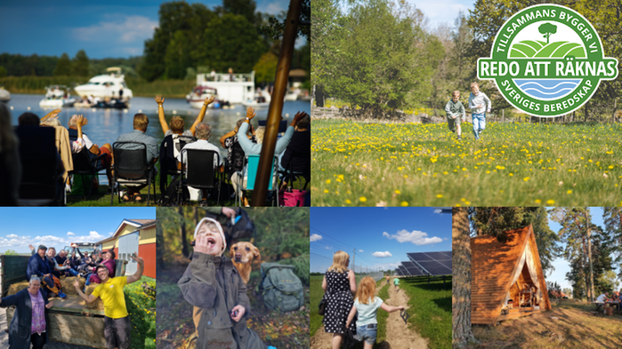 Man som håller fram en lax samt loggan för artikelserien ovanpå.