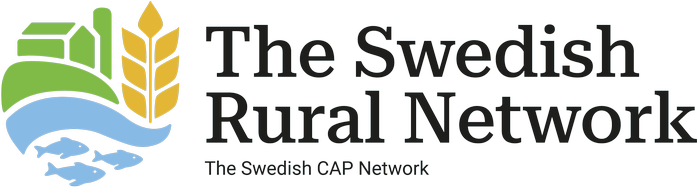 Logotyp på engelska - Swedish Rural Network.